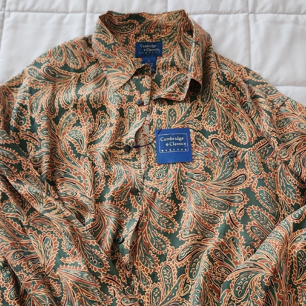 Men's Green Paisley Shirt
